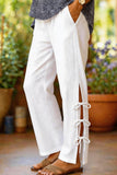 Side-Tie Casual Pants
