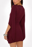 Lace Trim Puff Sleeve Mini Dress