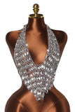 Beaded Halter Chain-Link Tank