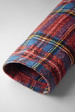 Plaid Double-Breasted Blazer