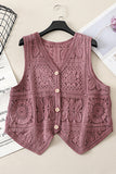 Button-Front Crochet Vest