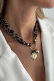 Animal Print Scarf Necklace