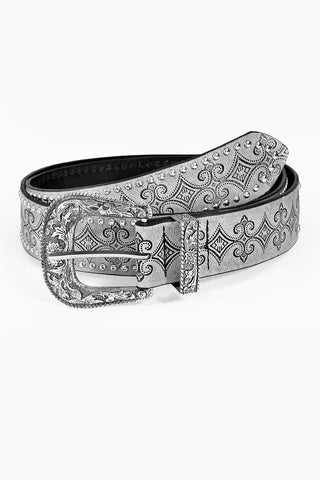 Embossed Western Buckle Belt