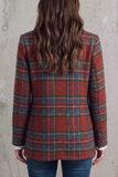 Plaid Double-Breasted Blazer