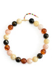 Multi-Tone Beaded Drop Pendant Necklace
