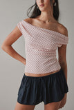 Off-Shoulder Statement T-Shirt