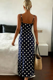 Polka Dot Spaghetti Strap Maxi Dress