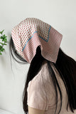 Polka Dot Square Scarf with Border
