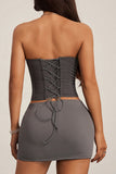 Lace-Up Bustier Tank Top