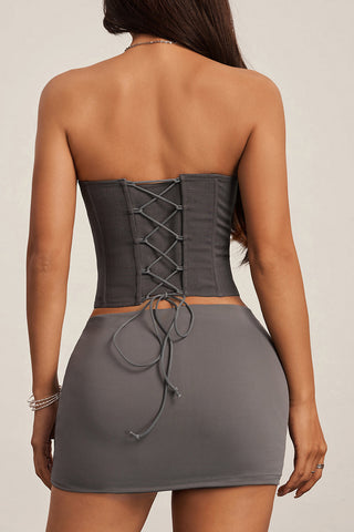Lace-Up Bustier Tank Top