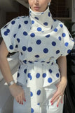 Double-Breasted Puffed Sleeve Peplum Coat