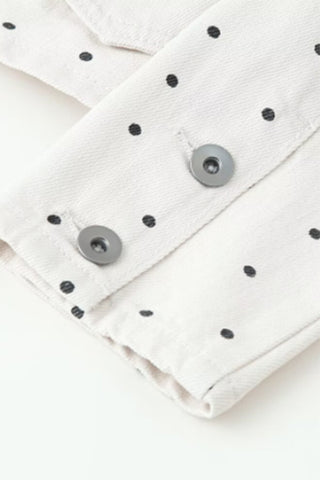 Polka Dot Zip-Front Jacket