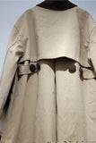 Floral Ribbed Collar Button-Front Coat