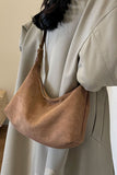 Suede Slouchy Shoulder Bag