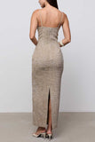 Sweetheart Neck Textured Bodycon Maxi Dress