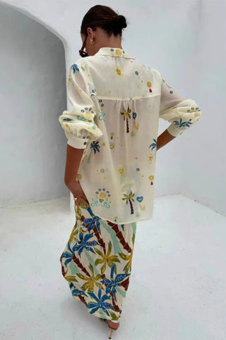 Vacation Style Print Shorts Set