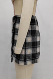 Plaid Skort with Button Details