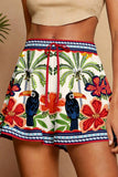 Floral Drawstring Casual Shorts