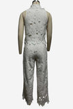 Sleeveless Lace Pants Set
