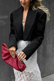 Pinstripe Cropped Blazer