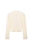 Lace Double-Breasted Military Jacket