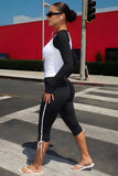 Raglan Sleeve Side-Tie Capri Pants Set