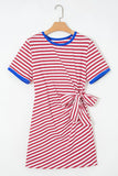 Nautical Tie Trim Mini Dress