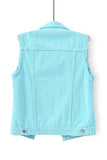 Sleeveless Collared Button-Front Vest