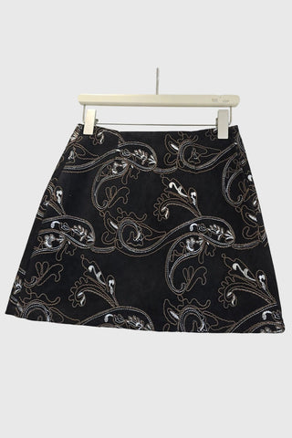 Paisley A-Line Mini Skirt