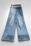 Rhinestone Wide Leg Jeans