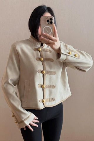 Toggle Button Cropped Shacket