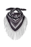 Fringed Bandana Print Cape