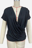 Deep-V Draped T-Shirt