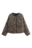 Animal Print Button Front Jacket