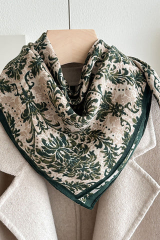 Patterned Square Neck Scarf