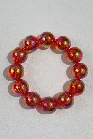 Iridescent Bead and Translucent Resin Bangle