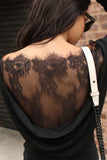 Lace Back Long Sleeve Blouse