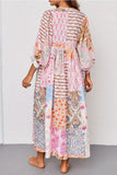 Flowy Patchwork Vacation Dress