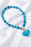 Heart Pendant Beaded Necklace