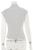 Mandarin Collar Frog Closure Top