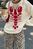 Lobster Knit Crew Neck Sweater