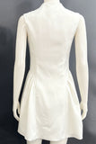 Button-Front Fit and Flare Dress