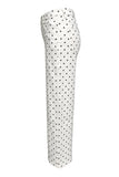 Polka Dot High-Waist Straight Jeans