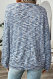 Marled Knit Crew Neck Long Sleeve Top