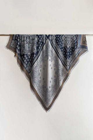 Paisley Print Fringed Scarf