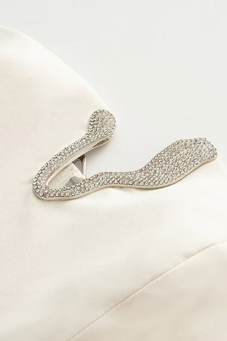 Snake Detail Strapless Skirt Set