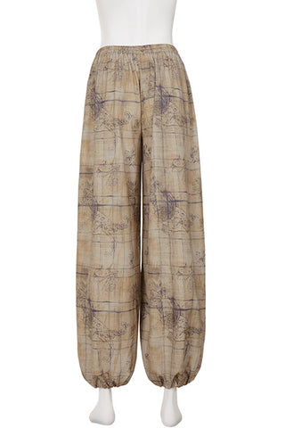 Elastic-Waist Relaxed Fit Pants