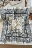 Paisley Print Satin Square Scarf
