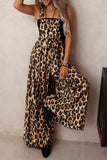 Animal-Print Drawstring Jumpsuit