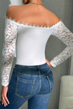 Off-Shoulder Lace Long Sleeve Blouse